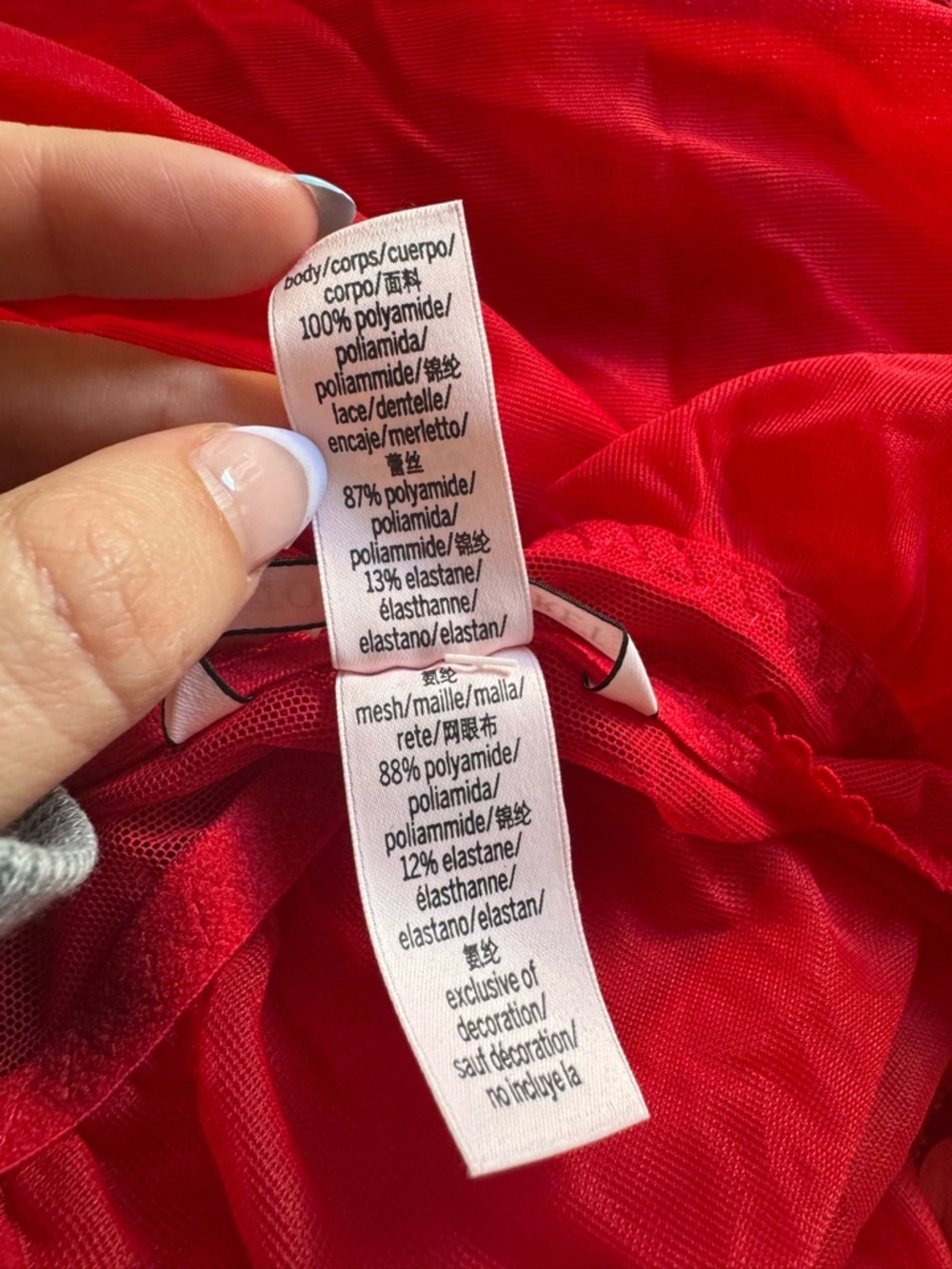 VICTORIA’S SECRET Red Babydoll Lace Lingerie Large - Picture 11 of 11